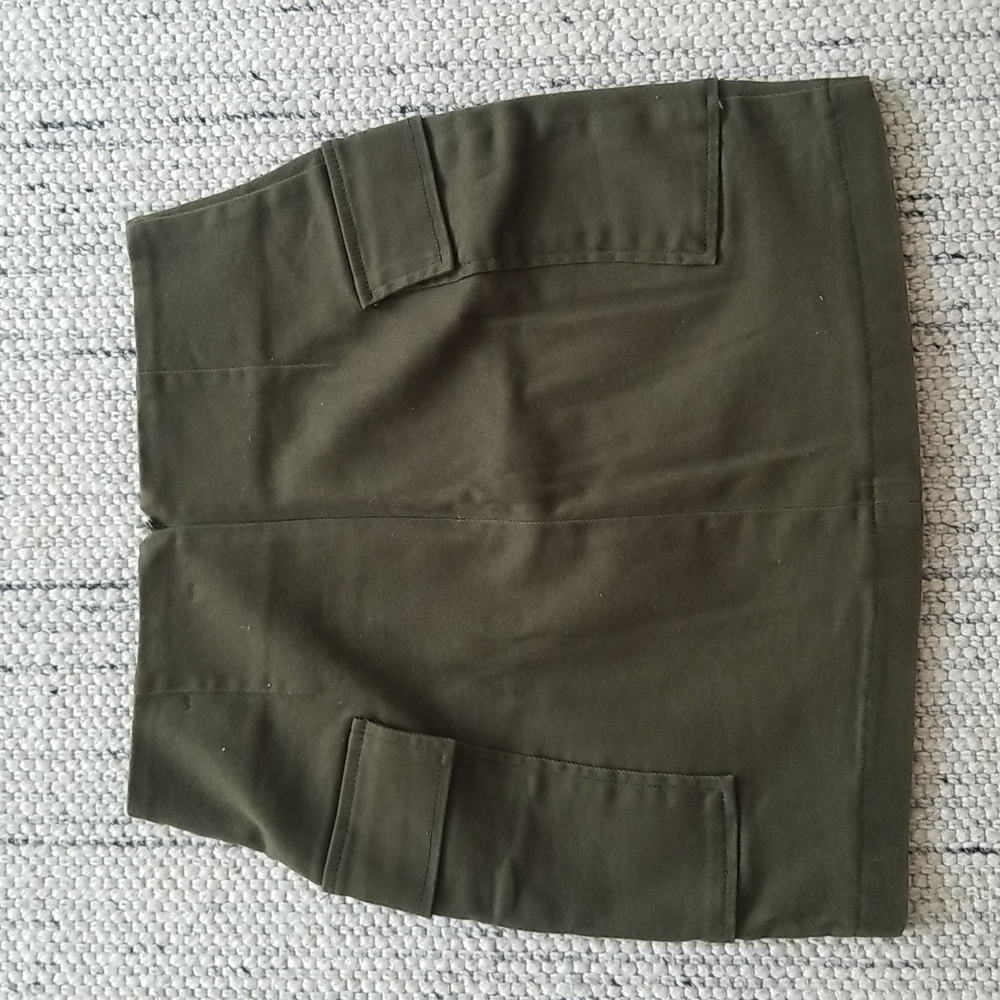 Olive green Akira lace up mini skirt - Picture 3 of 4